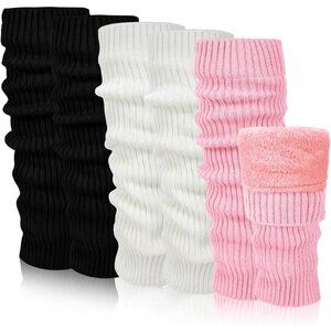 Winter Fleece-Lined Leg Warmers for Women 3 Pairs Cozy, Stylish, Adjustable